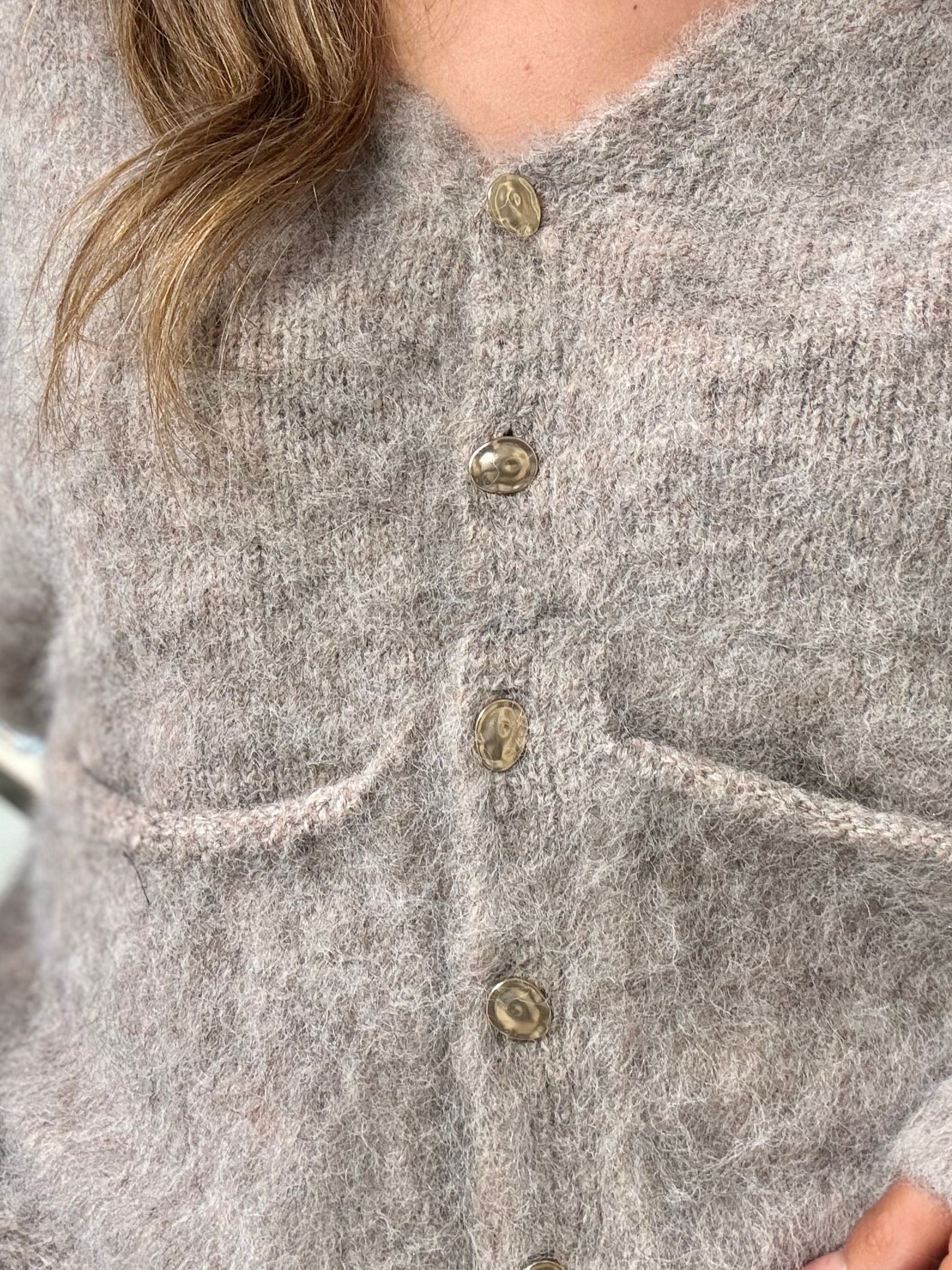 VILINNA Cardigan - Natural Melange